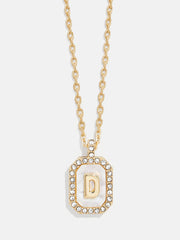 Gold & Mother of Pearl Initial Necklace - Mother Of Pearl