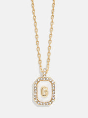 Gold & Mother of Pearl Initial Necklace - Mother Of Pearl