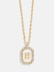 Gold & Mother of Pearl Initial Necklace - Mother Of Pearl