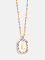 Gold & Mother of Pearl Initial Necklace - Mother Of Pearl