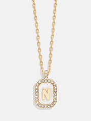 Gold & Mother of Pearl Initial Necklace - Mother Of Pearl