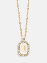 Gold & Mother of Pearl Initial Necklace - Mother Of Pearl