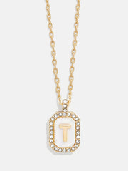 Gold & Mother of Pearl Initial Necklace - Mother Of Pearl