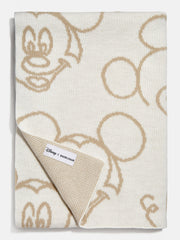 Mickey Mouse Disney Outline Custom Blanket - Natural / Beige