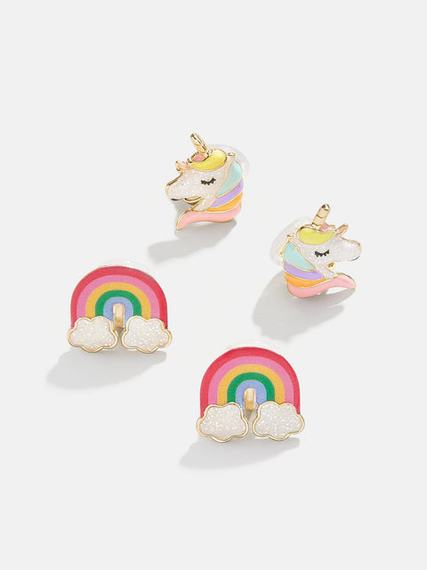 Rainbows and Unicorns Kids' Earring Set - Rainbows and Unicorns Earring Set