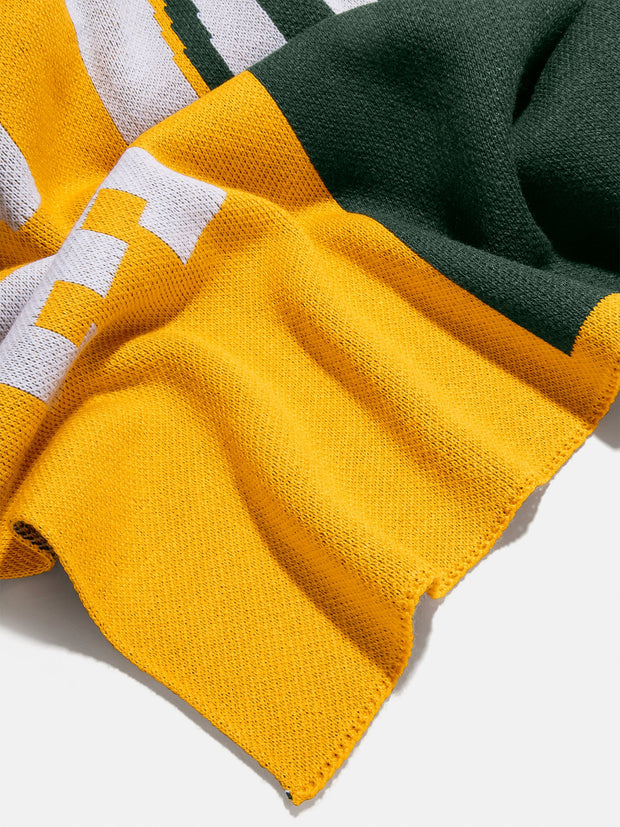 Green Bay Packers NFL Custom Blanket: Checkerboard Print - Green Bay Packers