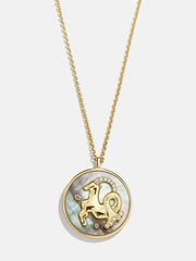 Zodiac 18K Gold Medallion Necklace