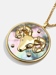 Zodiac 18K Gold Medallion Necklace