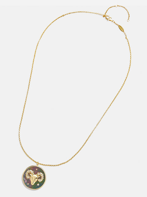 Zodiac 18K Gold Medallion Necklace