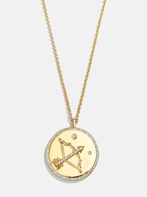 Zodiac 18K Gold Medallion Necklace