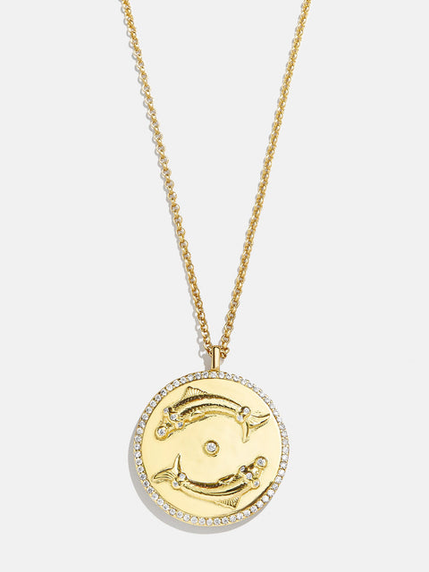 Zodiac 18K Gold Medallion Necklace