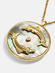 Zodiac 18K Gold Medallion Necklace