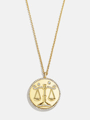 Zodiac 18K Gold Medallion Necklace