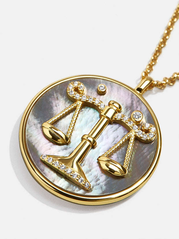 Zodiac 18K Gold Medallion Necklace