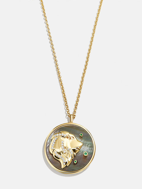 Zodiac 18K Gold Medallion Necklace