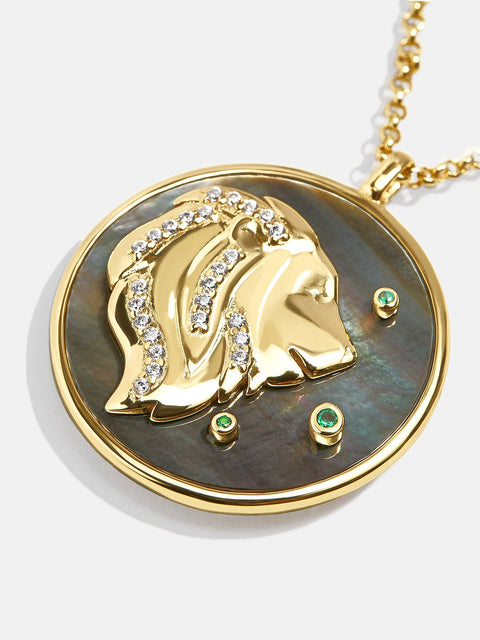 Zodiac 18K Gold Medallion Necklace