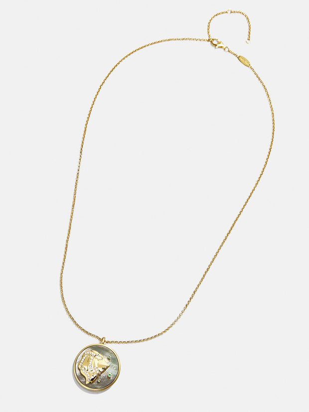 Zodiac 18K Gold Medallion Necklace