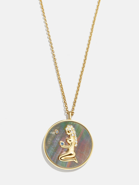 Zodiac 18K Gold Medallion Necklace