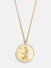 Zodiac 18K Gold Medallion Necklace