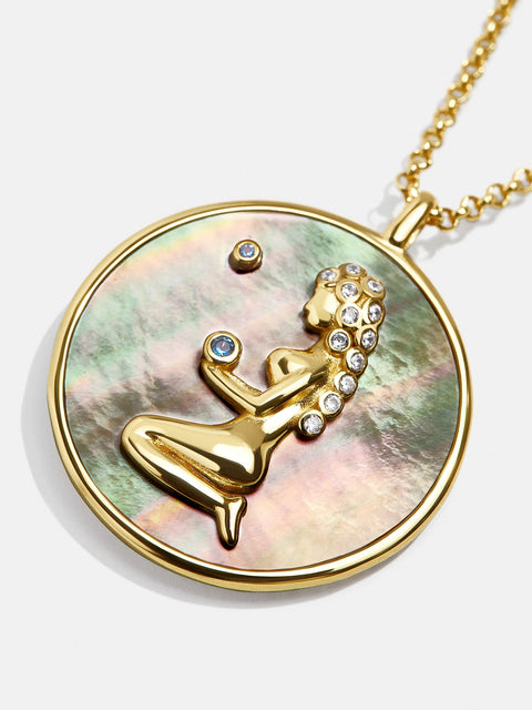 Zodiac 18K Gold Medallion Necklace