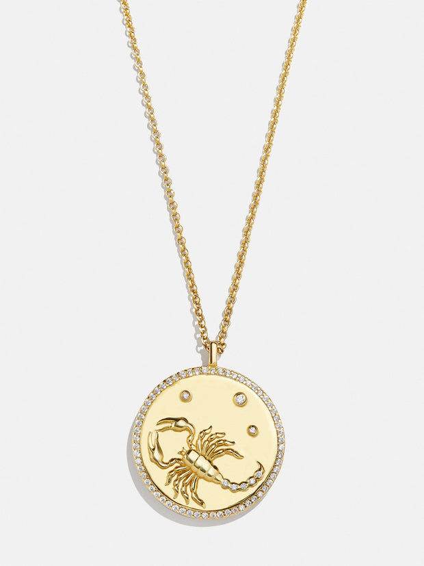 Zodiac 18K Gold Medallion Necklace