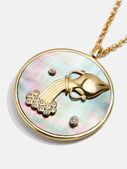 Zodiac 18K Gold Medallion Necklace