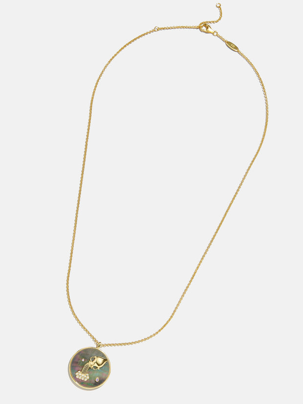 Zodiac 18K Gold Medallion Necklace