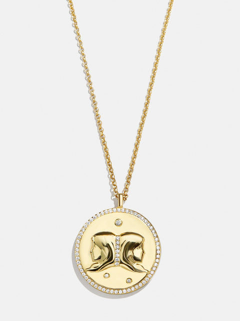 Zodiac 18K Gold Medallion Necklace