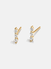 Tessa 18K Gold Earrings - Gold/Pavé