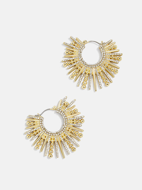 Jaskamal Earrings - Large Pavé/Gold