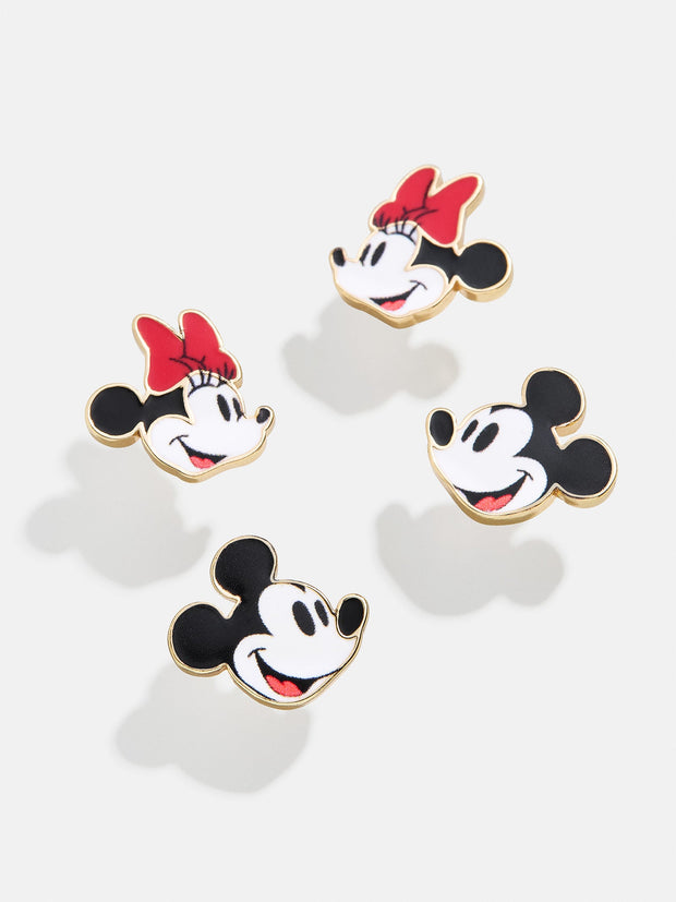 Mickey Mouse & Minnie Mouse Classic Earring Set - Red/White