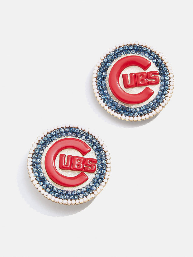 MLB Statement Stud Earrings - Chicago Cubs