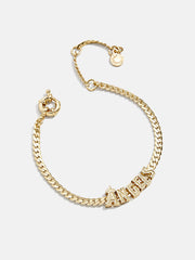 MLB Gold Curb Chain Bracelet - Los Angeles Angels