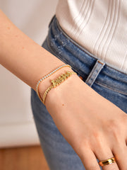 MLB Gold Curb Chain Bracelet - Los Angeles Angels