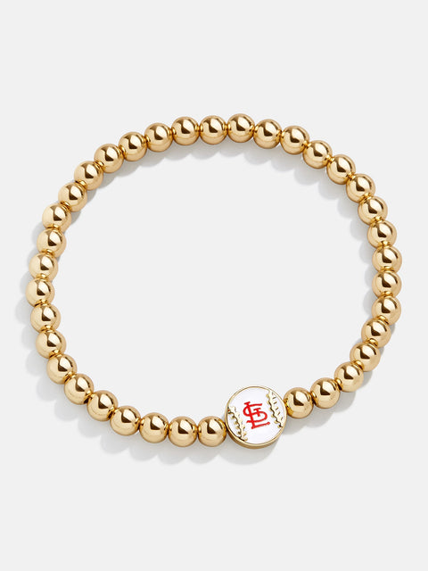 MLB Gold Pisa Bracelet - St. Louis Cardinals