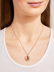 MLB Gold Baseball Charm Necklace - Los Angeles Angels