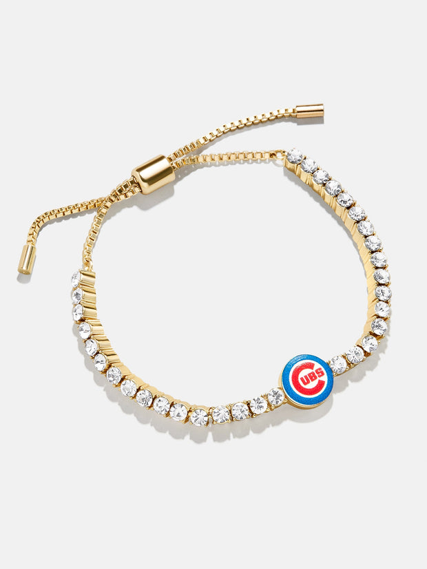 MLB Gold Tennis Bracelet - Chicago Cubs