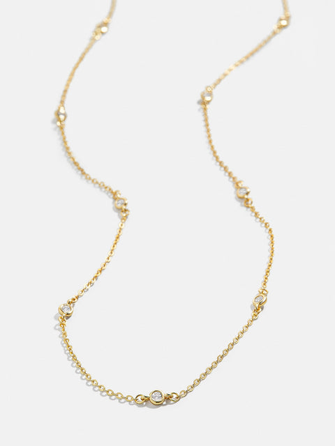 Yasmine 18K Gold Necklace - Gold/Pavé