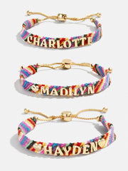 Custom Woven Friendship Bracelet - Multi Stripe