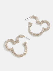 Mickey Mouse Disney Essential Hoop Earrings - Pavé