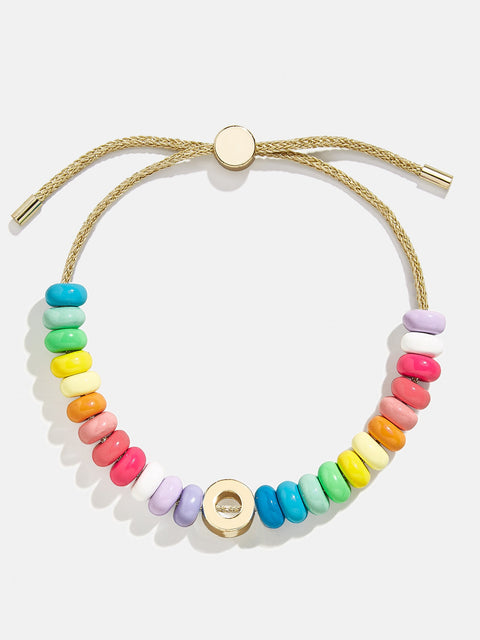 Initial Beaded Slider Bracelet - Multi