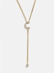 Pavé Initial Y-Chain Necklace - Gold/Pavé