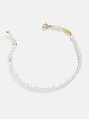 Ashley 18K Gold & Pearl Bracelet - White