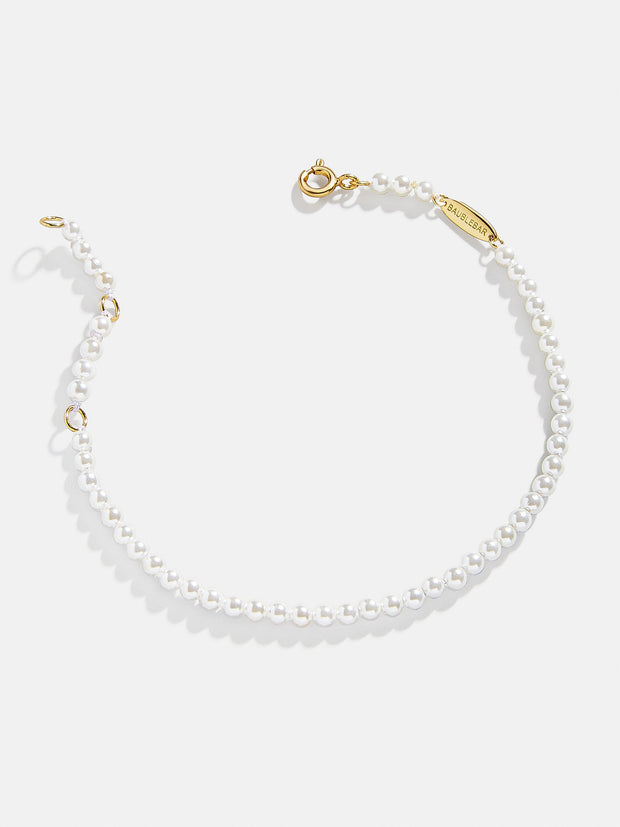 Ashley 18K Gold & Pearl Bracelet - White