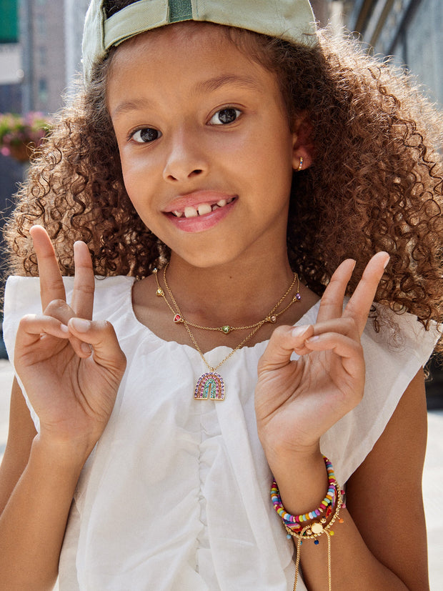 Maeve Kids' Necklace - Rainbow Pendant