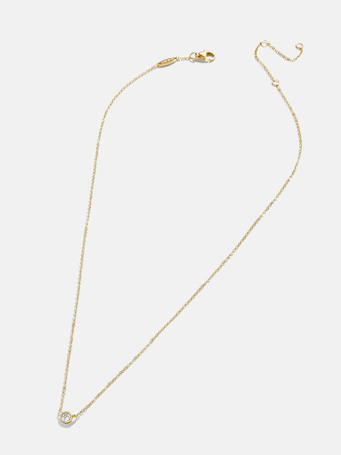 Yolanda 18K Gold Necklace - Gold/Pavé