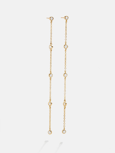 Yasmine 18K Gold Earrings - Gold/Pavé