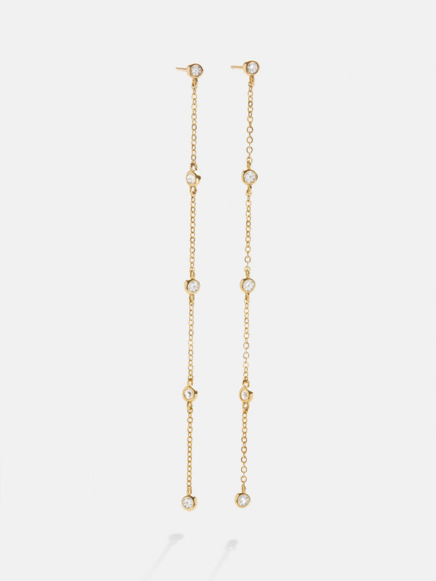 Yasmine 18K Gold Earrings - Gold/Pavé