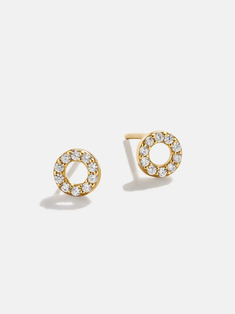 Valeria 18K Gold Earrings - Gold/Pavé