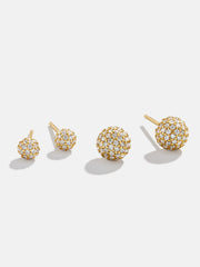 Dorothea 18K Gold Earrings - Gold/Pavé